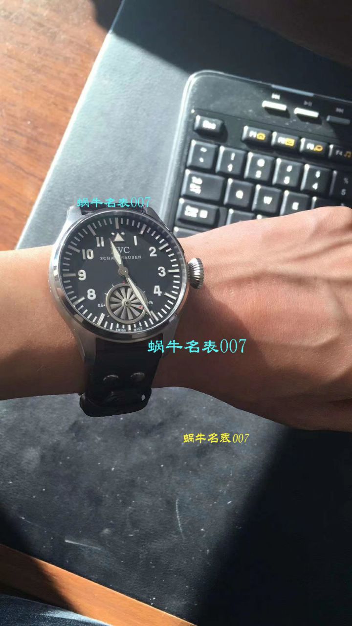【独家视频测评】【KW Factory 1:1高仿手表】 IWC 飞行员IW500301涡轮大飞男士机械手表 / WAG110