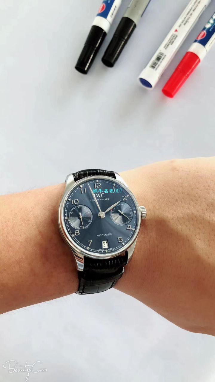 【独家 Video analysis ZF一比一超A高仿手表V5版本】 IWC 葡萄牙七天7 DAYS系列 IW500710 wrist watch 《葡七蓝面》 / WG316