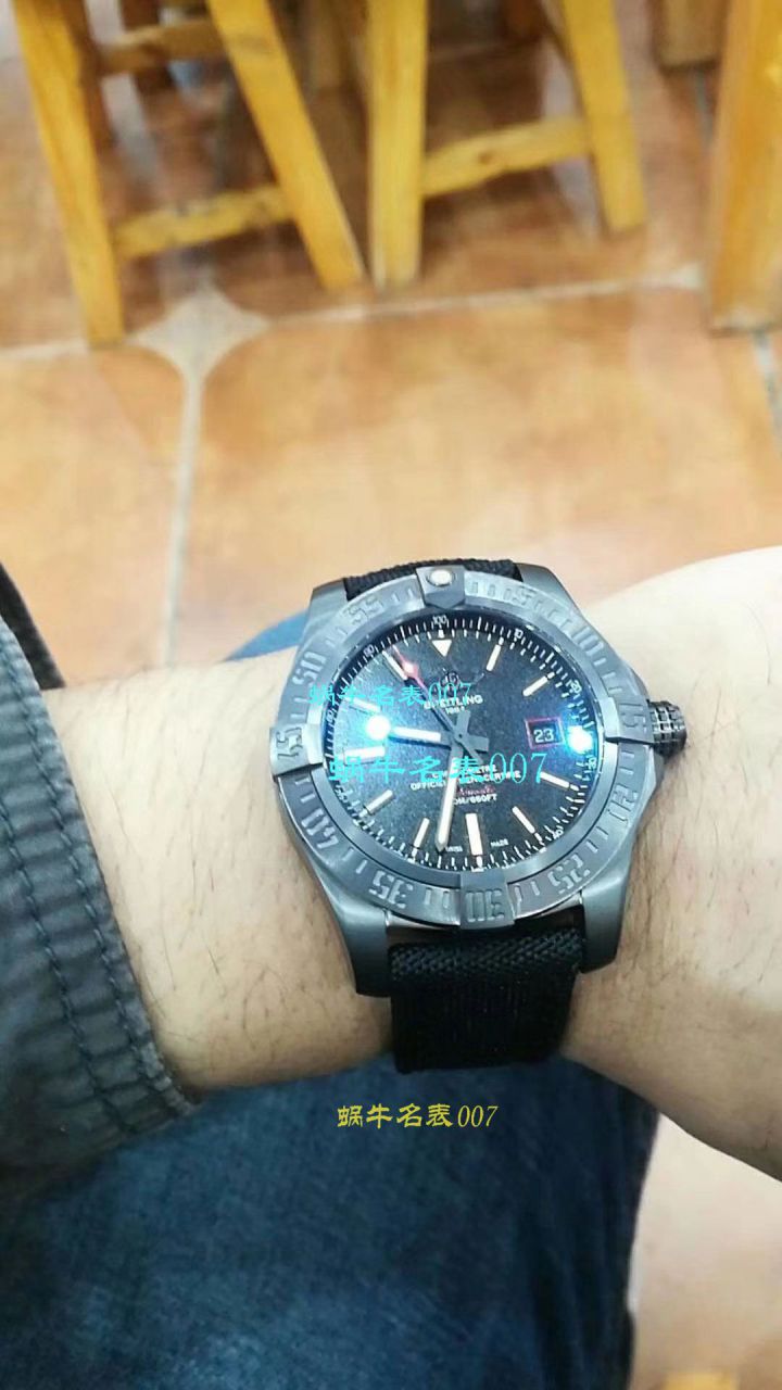 【 Video analysis 专柜原单 Breitling 复仇者黑鸟】 Breitling 机械计时系列V1731110/BD74/109W/M20BASA.1 wrist watch  / BL093