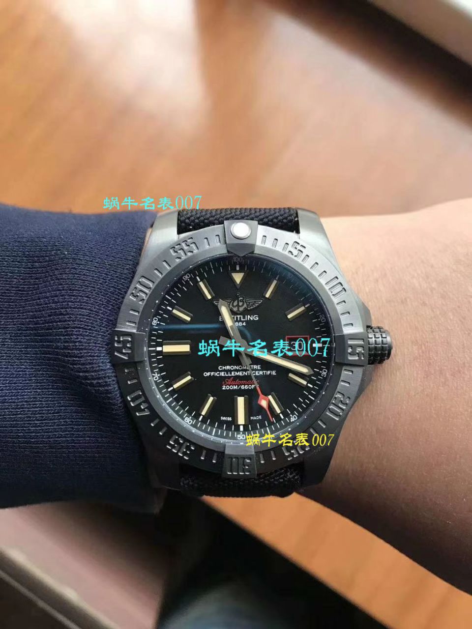 【 Video analysis 专柜原单 Breitling 复仇者黑鸟】 Breitling 机械计时系列V1731110/BD74/109W/M20BASA.1 wrist watch  / BL093