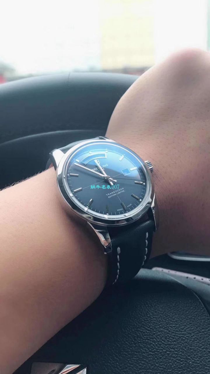【 Video analysis 复刻表和正品表的区别】V7出品 Breitling 越洋系列 Day-Date 款超级副本 / BL100