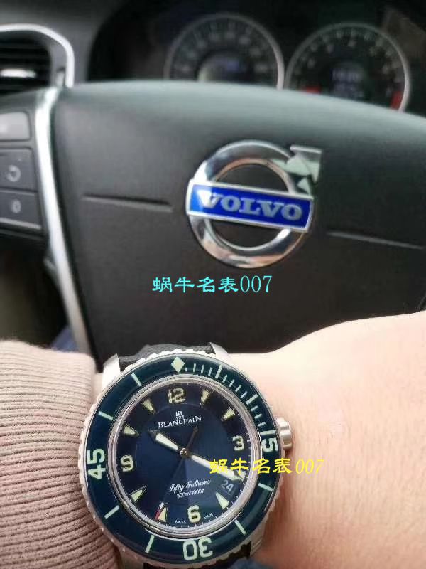 【 Video analysis ZF一比一超A高仿手表】Blancpain Blancpain  Fifty Fathoms 超薄 Movement 系列 5015D-1140-52B蓝面 wrist watch  / BP035
