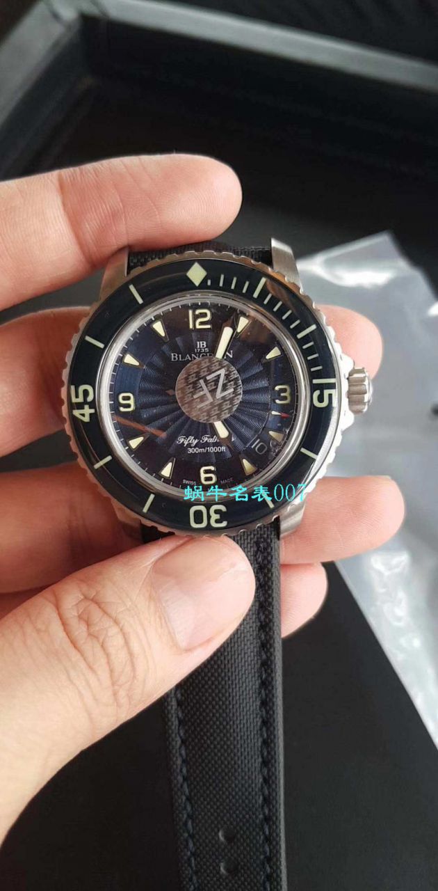 【 Video analysis ZF一比一超A高仿手表】Blancpain Blancpain  Fifty Fathoms 超薄 Movement 系列 5015D-1140-52B蓝面 wrist watch  / BP035