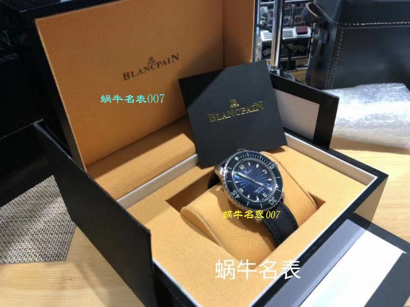 【ZF一比一超A高仿手表】Blancpain  Fifty Fathoms 系列5015-12B40-O52A蓝面背透 wrist watch  / BP038