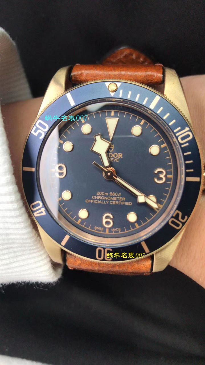 【 Video analysis XF Factory  Tudor 复刻高仿表】 Tudor 碧湾系列M79250BA-0001 wrist watch 贝克汉姆同款最新青铜型小铜盾 / DT038