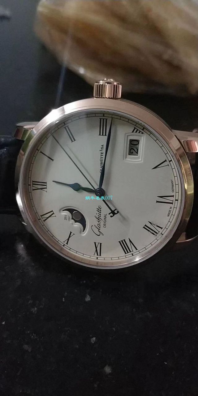 【GF1:1超A高仿手表】glashuette original原创精髓议员大日历月相系列100-04-05-12-30 wrist watch  / GLAB015 