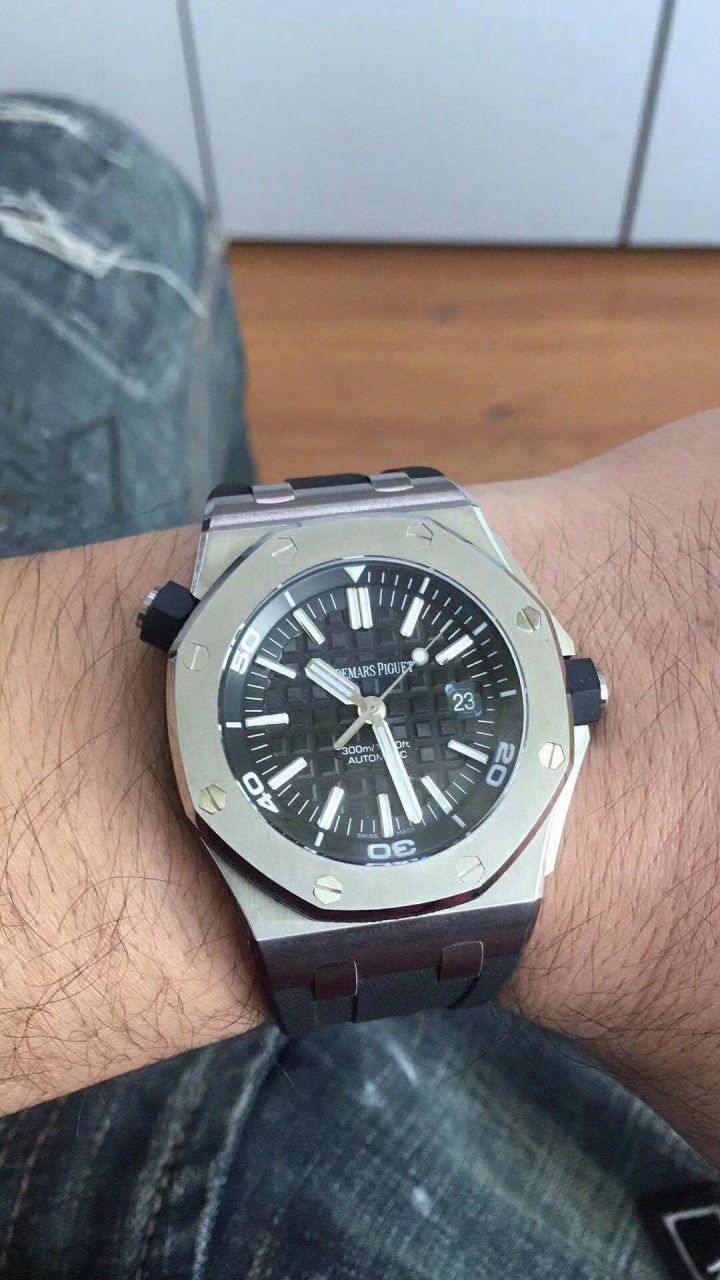 【JF一比一超A高仿】 Video analysis Audemars Piguet  Royal Oak Offshore 系列15703ST.OO.A002CA.01 wrist watch ，全新V9S超强版正式闪亮登场 / AP156