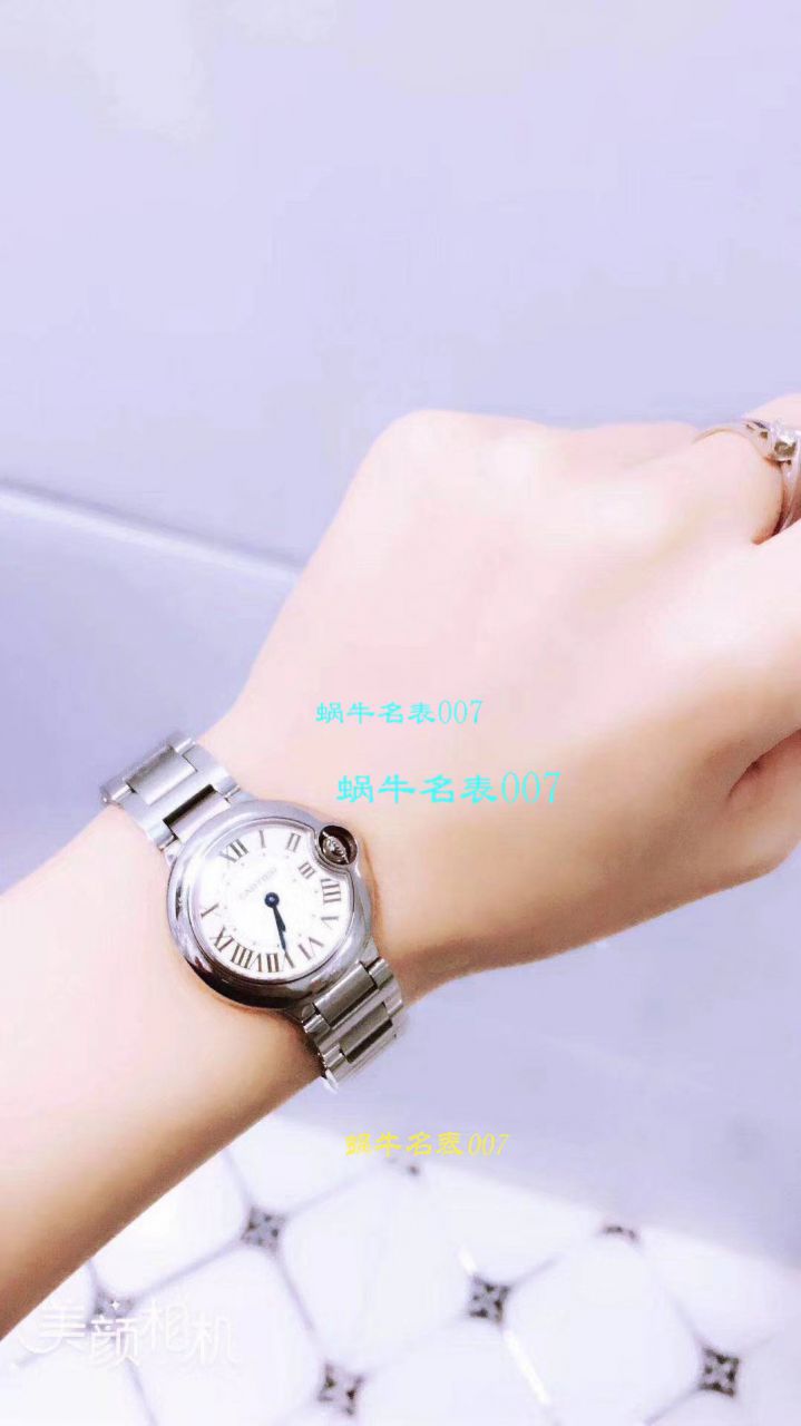 【HBBV6 Factory 一比一复刻高仿手表】 Cartier  蓝气球系列小号28毫米石英蓝气球W69010Z4女表 / K111