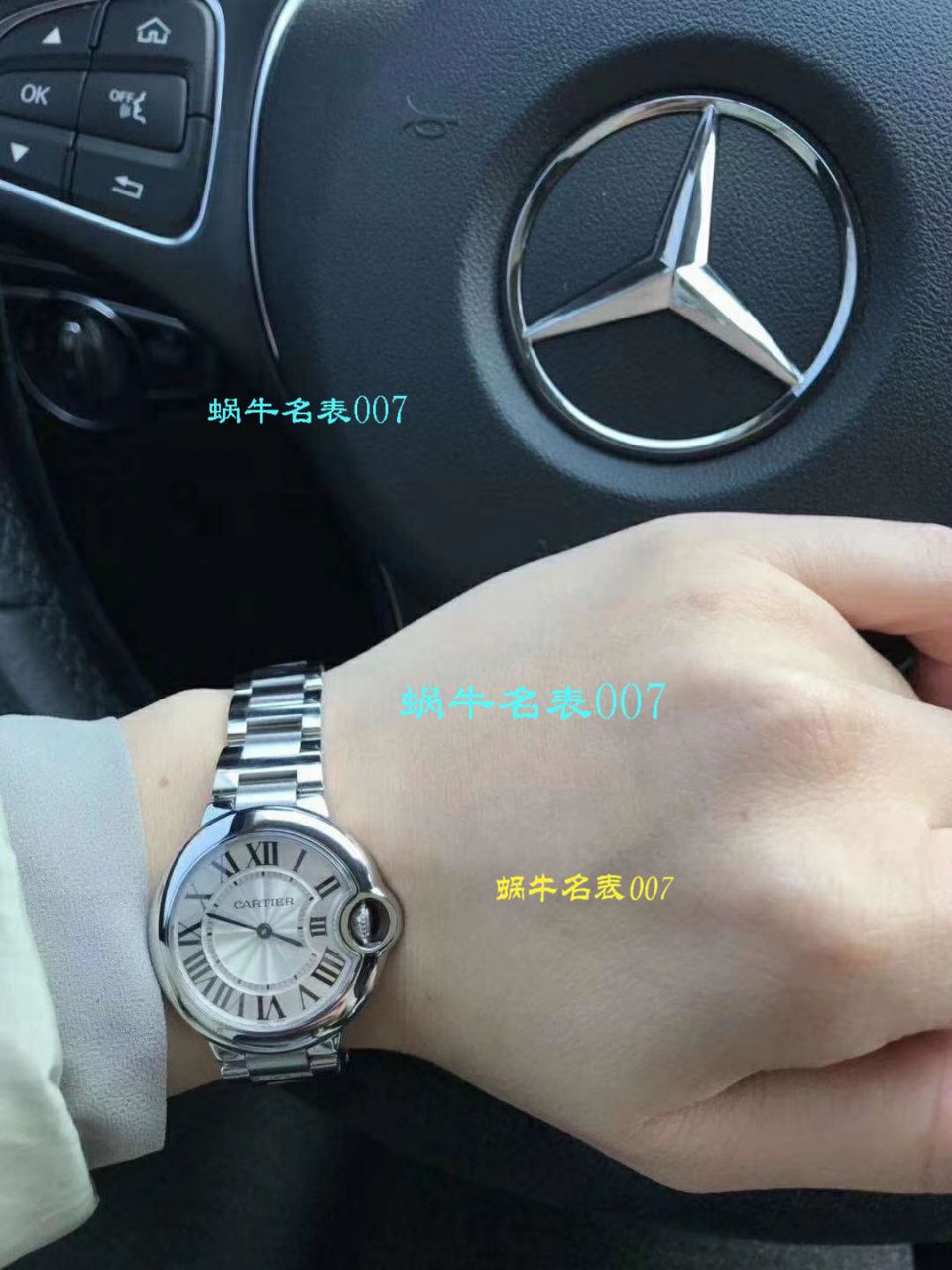 【独家视频测评V6 Factory 一比一高精仿手表】 Cartier  蓝气球系列W6920084女士33毫米石英 wrist watch  / KAC080