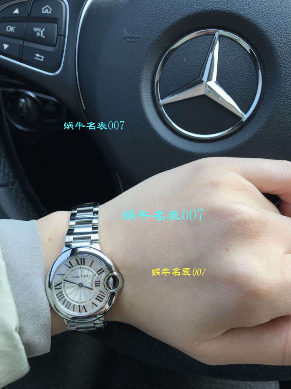 【独家视频测评V6 Factory 一比一高精仿手表】 Cartier  蓝气球系列W6920084女士33毫米石英 wrist watch  / KAC080