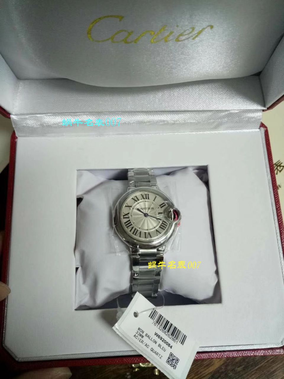 【独家视频测评V6 Factory 一比一高精仿手表】 Cartier  蓝气球系列W6920084女士33毫米石英 wrist watch  / KAC080