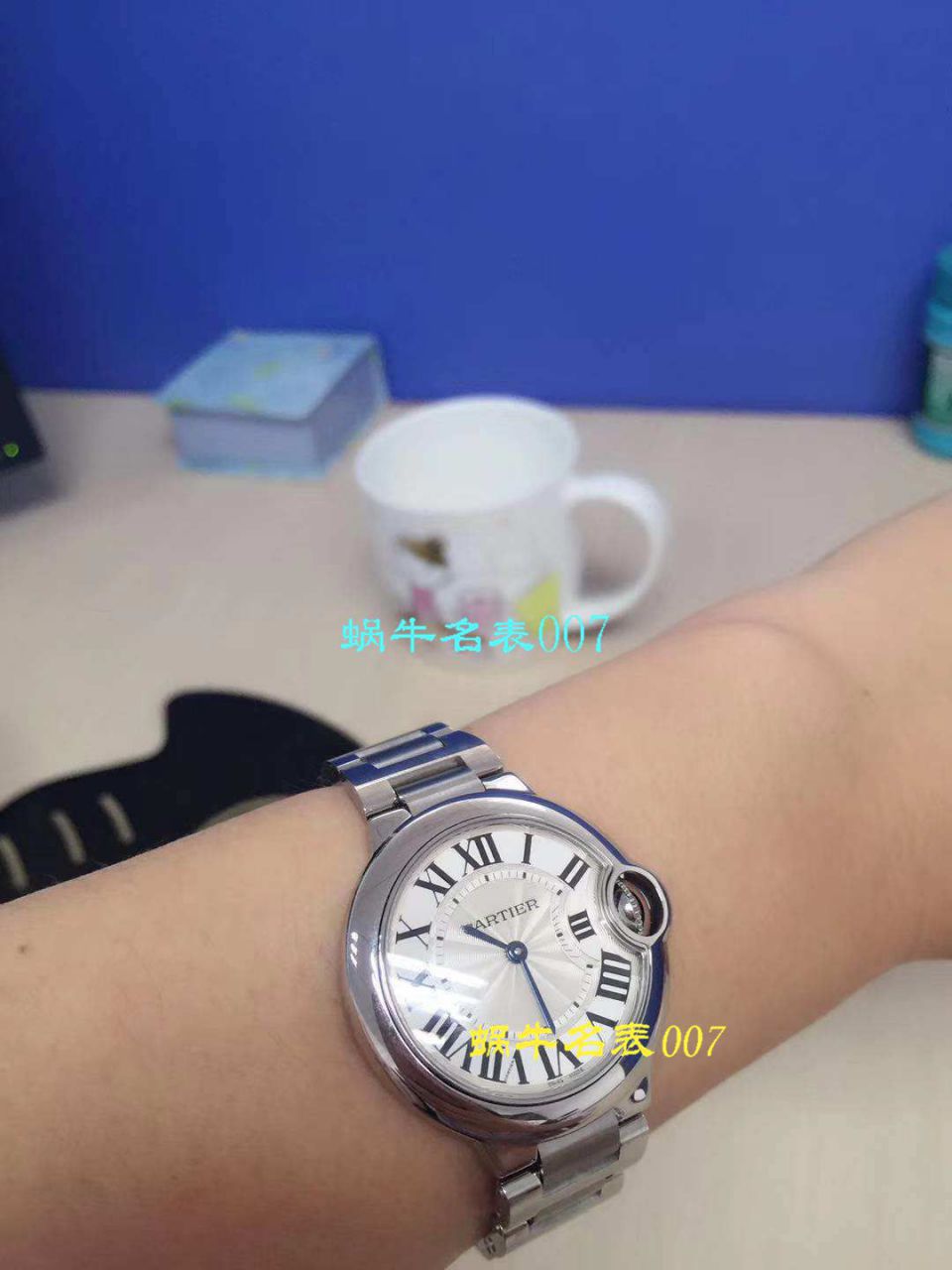 【独家视频测评V6 Factory 一比一高精仿手表】 Cartier  蓝气球系列W6920084女士33毫米石英 wrist watch  / KAC080