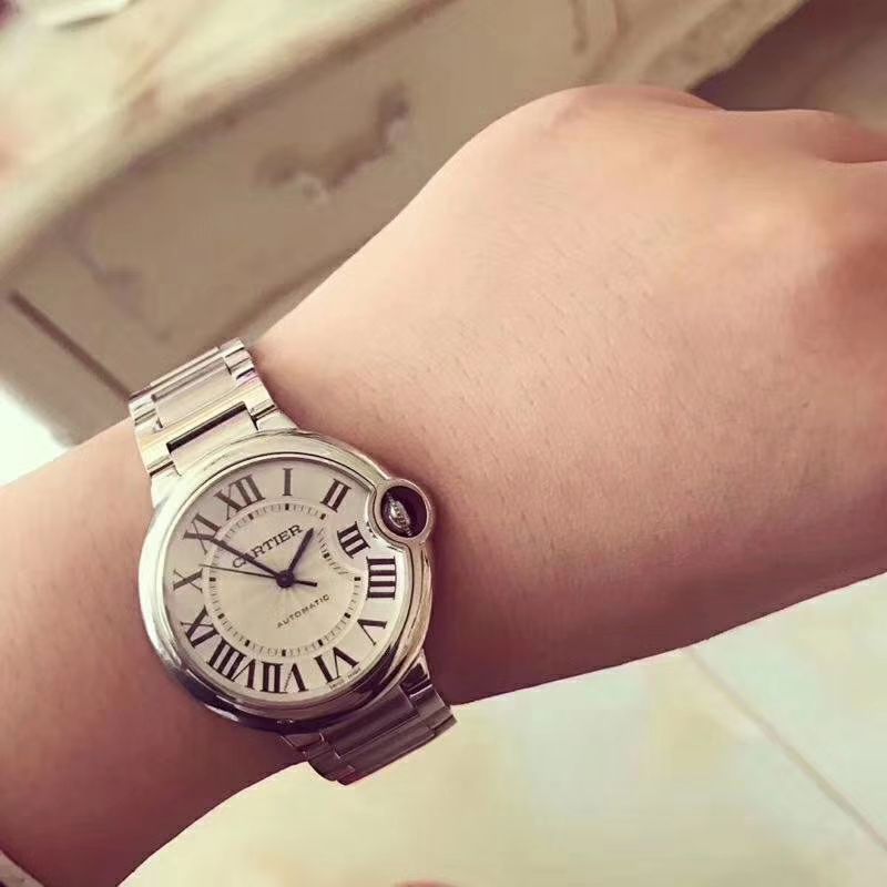 【独家视频解析V6 Factory 一比一超A高仿手表】 Cartier  蓝气球系列小号33毫米机械女表W6920071/W6920085 / K117