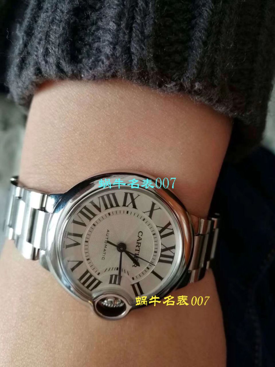 【独家视频解析V6 Factory 一比一超A高仿手表】 Cartier  蓝气球系列小号33毫米机械女表W6920071/W6920085 / K117