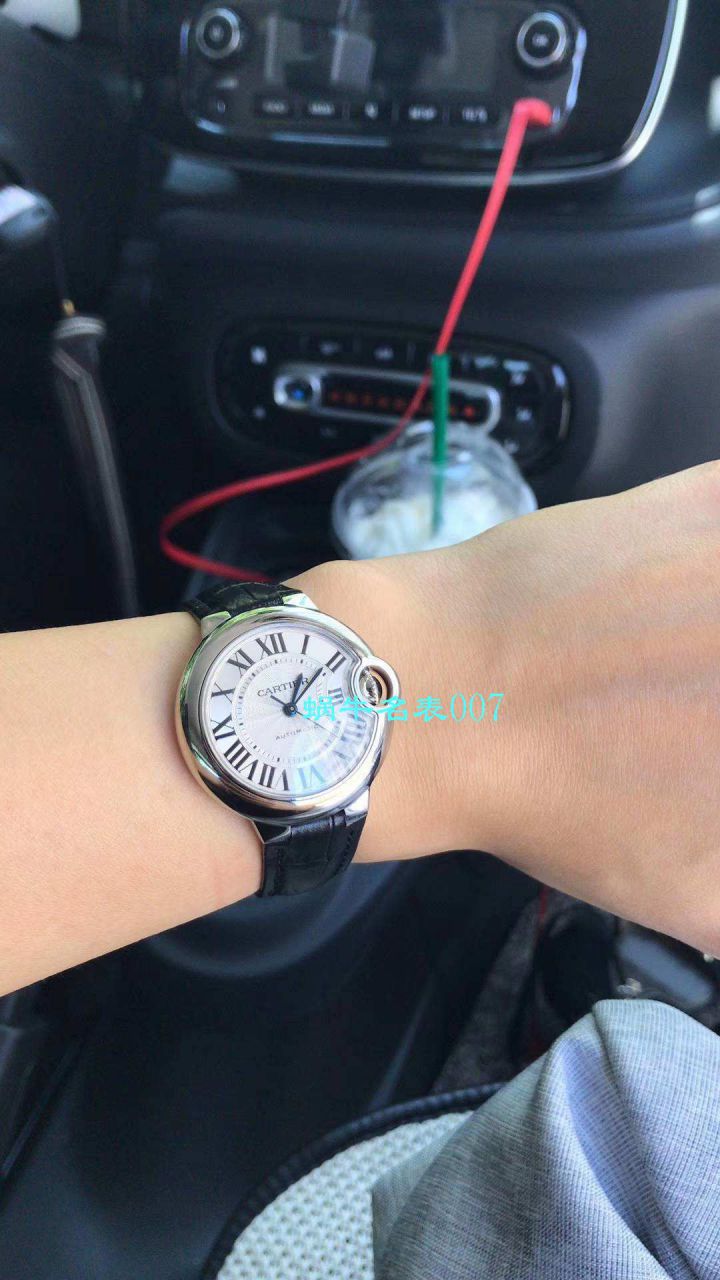 【独家视频解析V6 Factory 一比一超A高仿手表】 Cartier  蓝气球系列小号33毫米机械女表W6920071/W6920085 / K117