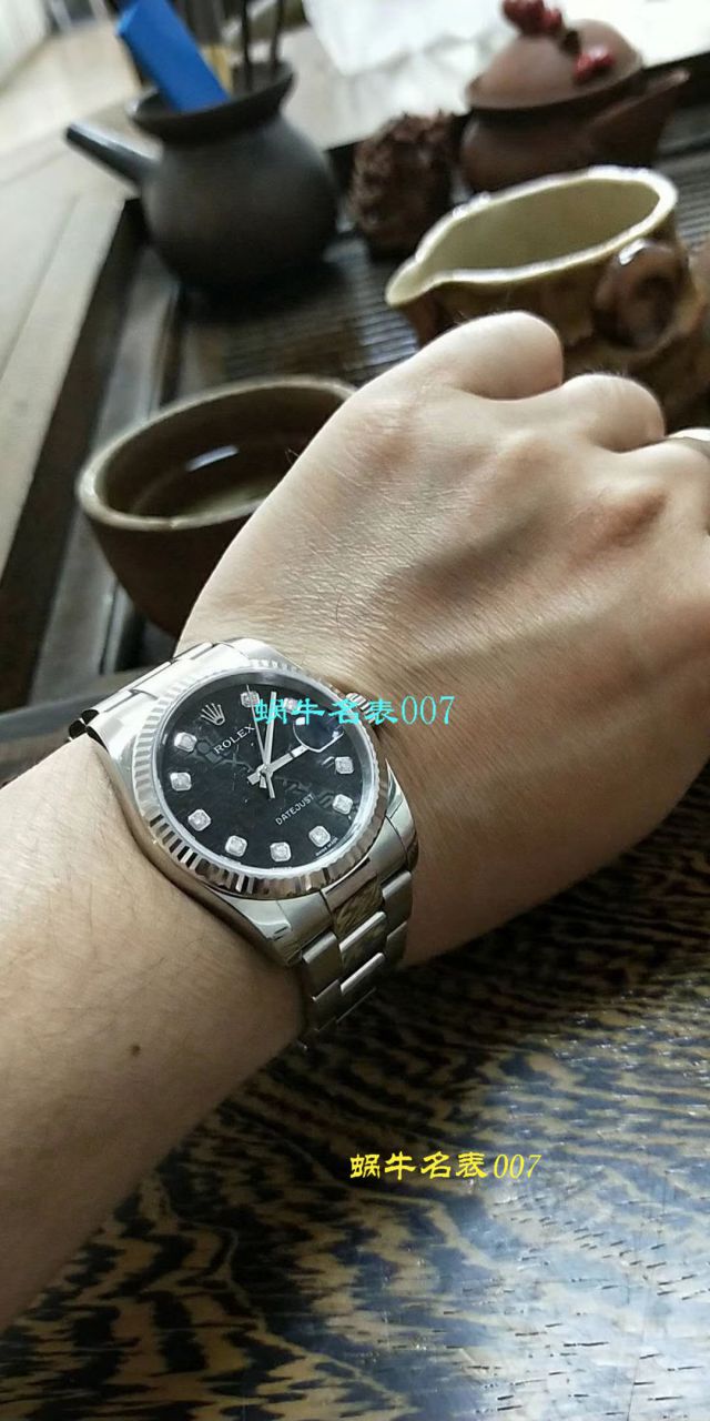 【 Video analysis 高仿 Rolex 男表价格】DJ Factory 电脑纹面 Rolex   Datejust 36系列m116234-0122 wrist watch  / R329