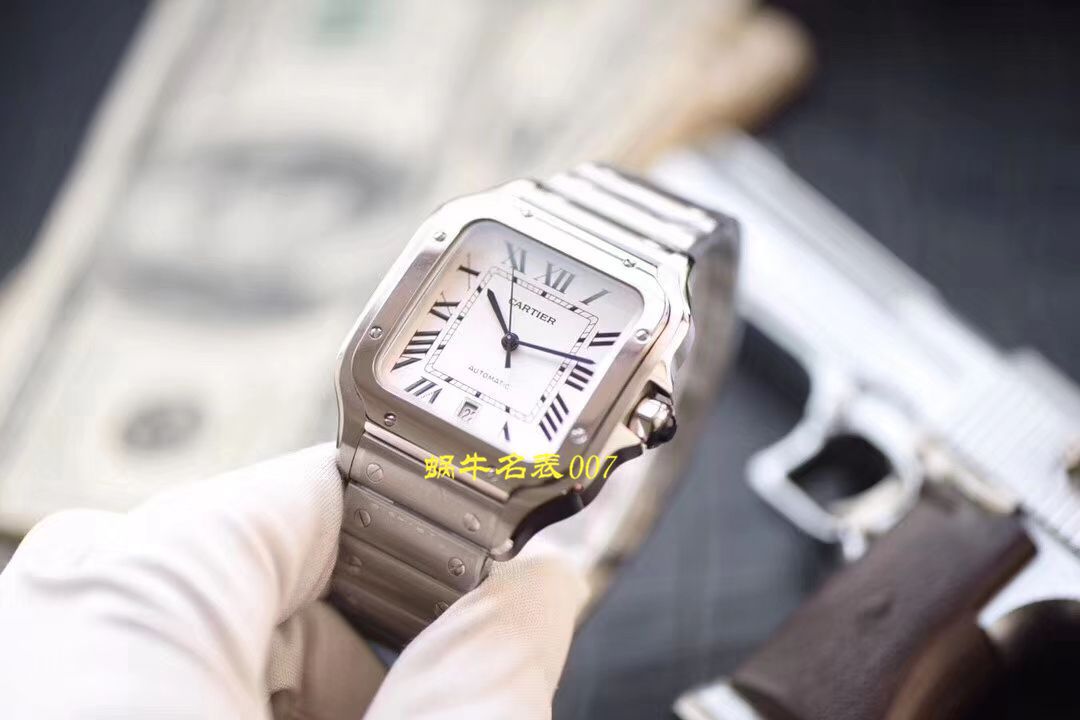【 Video analysis V6 Factory  top 复刻高仿表】 Cartier   Santos 系列WSSA0009（大号）,WSSA0010（中号） wrist watch  / K226