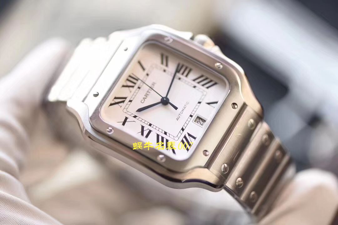 【 Video analysis V6 Factory  top 复刻高仿表】 Cartier   Santos 系列WSSA0009（大号）,WSSA0010（中号） wrist watch  / K226