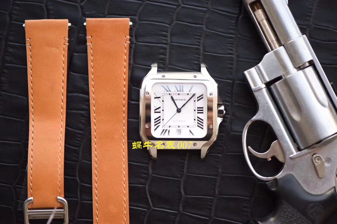【 Video analysis V6 Factory  top 复刻高仿表】 Cartier   Santos 系列WSSA0009（大号）,WSSA0010（中号） wrist watch  / K226