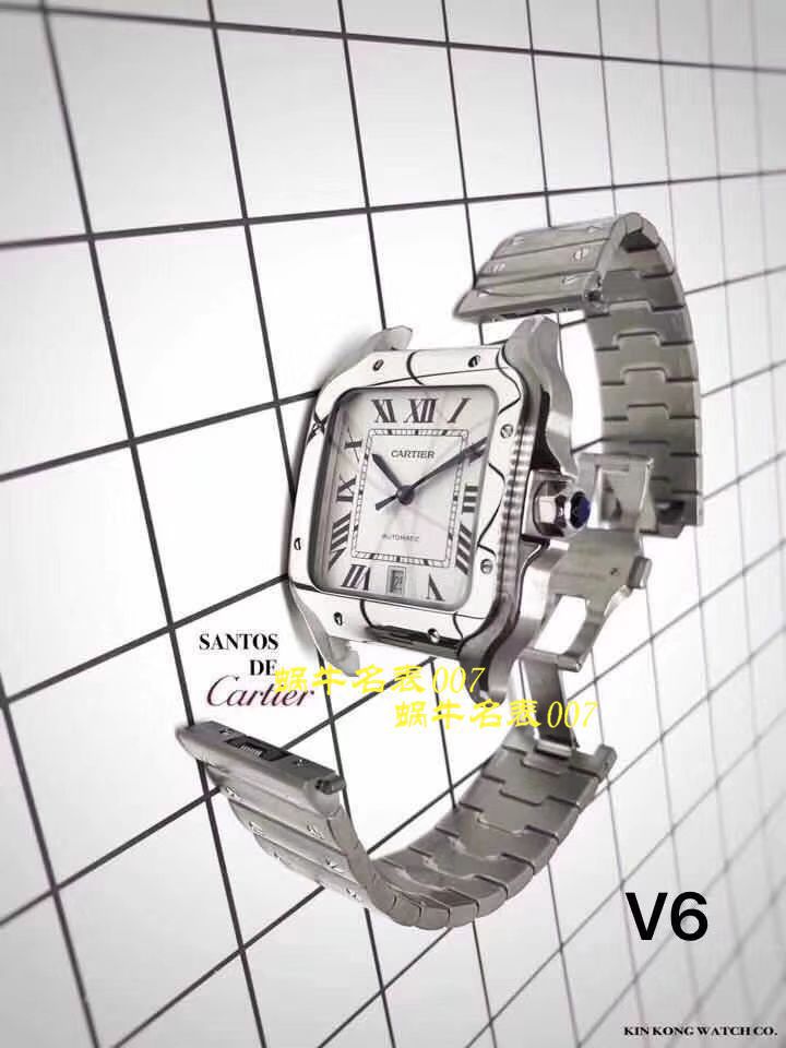【 Video analysis V6 Factory  top 复刻高仿表】 Cartier   Santos 系列WSSA0009（大号）,WSSA0010（中号） wrist watch  / K226