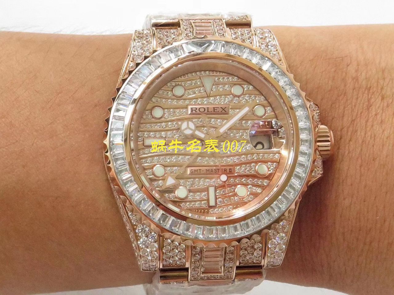 【 Rolex 复刻高仿表】 Rolex  GMT MASTER II系列116769TBR-74779B wrist watch  / R322