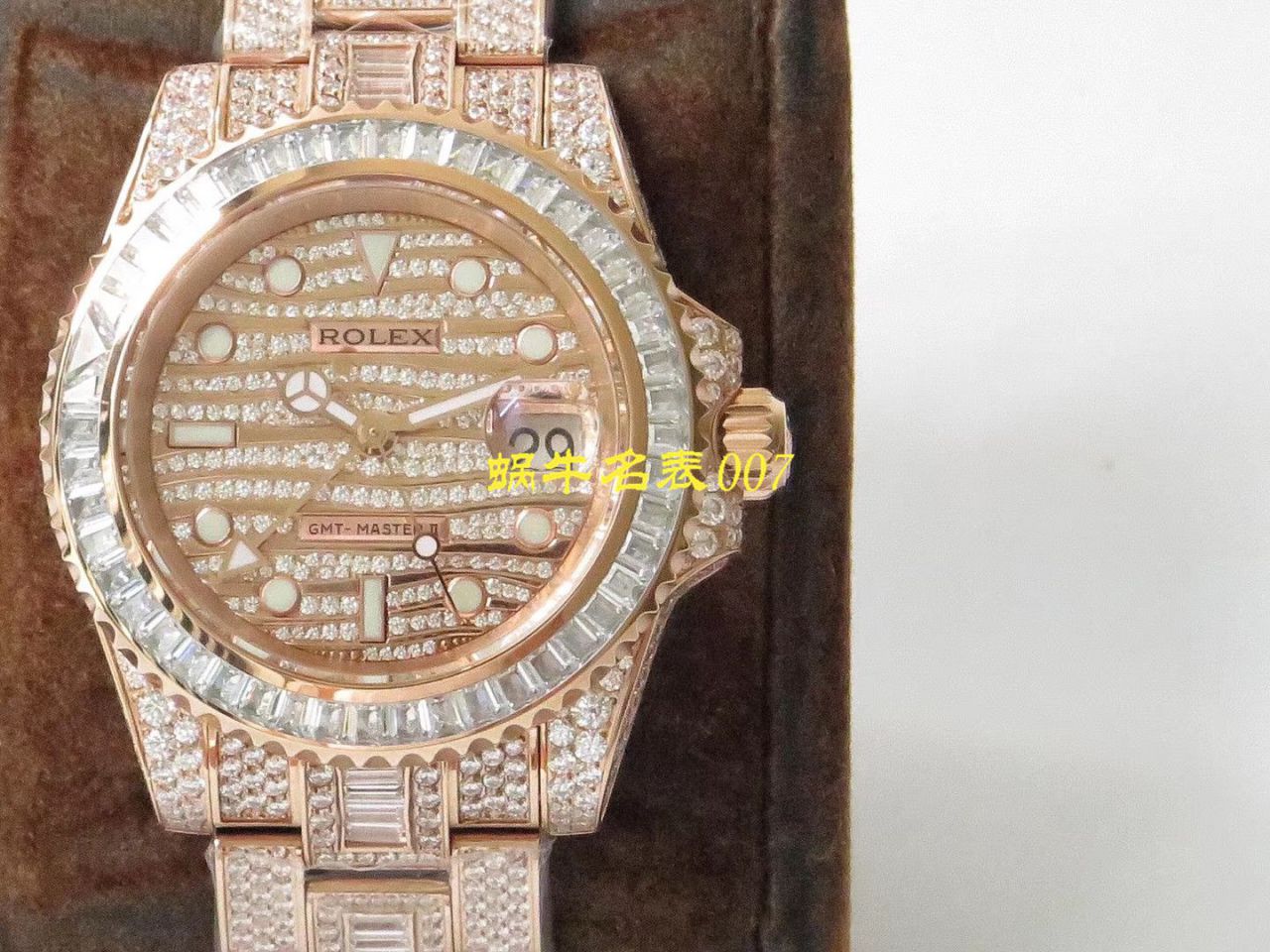 【 Rolex 复刻高仿表】 Rolex  GMT MASTER II系列116769TBR-74779B wrist watch  / R322
