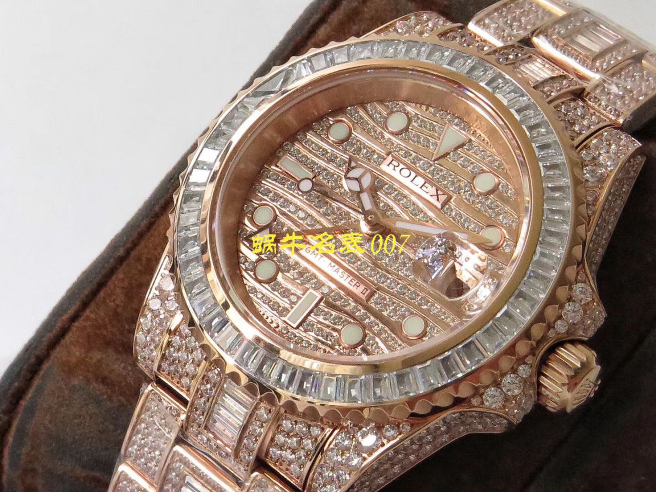 【 Rolex 复刻高仿表】 Rolex  GMT MASTER II系列116769TBR-74779B wrist watch  / R322