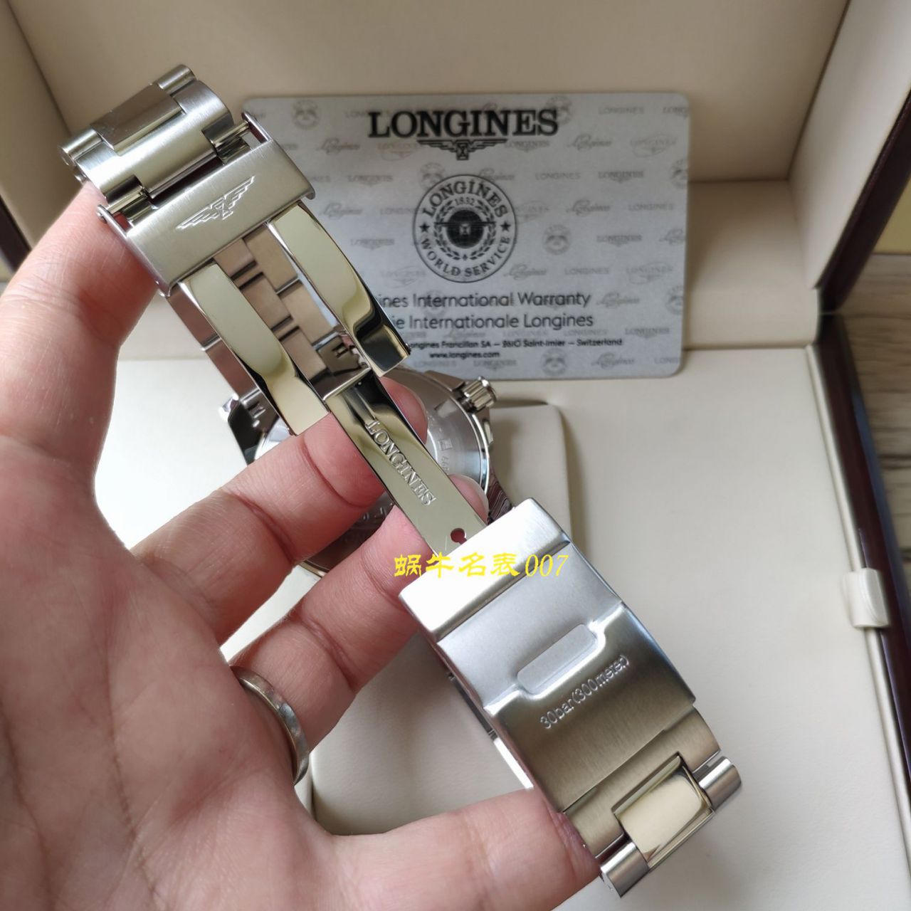 【渠道原单】 Longines 康卡斯潜水系列L3.742.4.96.6 wrist watch  / L117