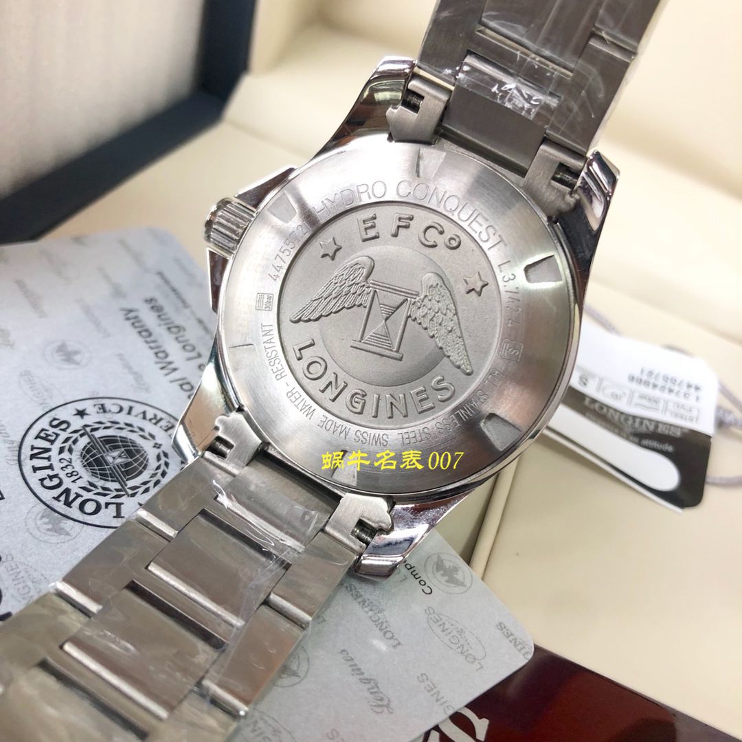 【渠道原单】 Longines 康卡斯潜水系列L3.742.4.96.6 wrist watch  / L117