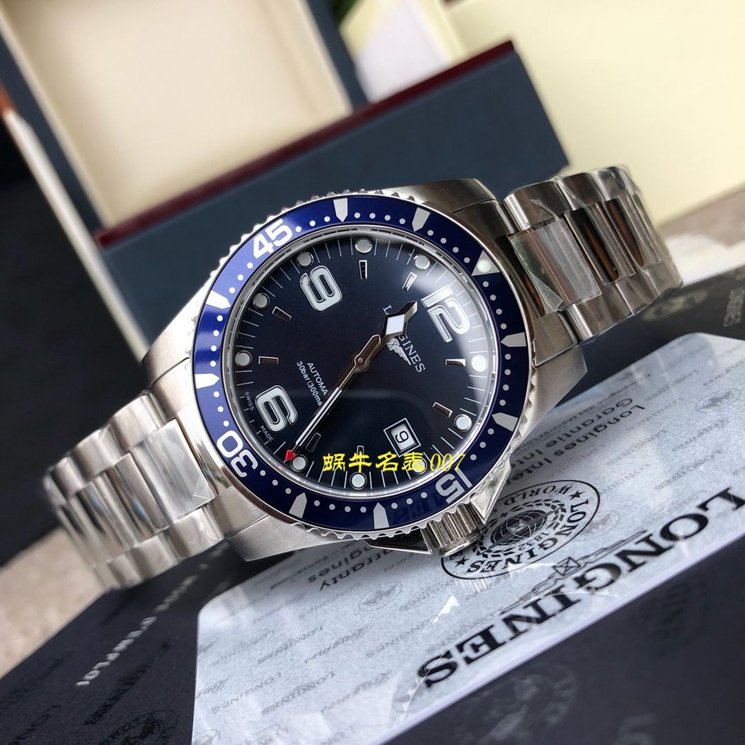 【渠道原单】 Longines 康卡斯潜水系列L3.742.4.96.6 wrist watch  / L117
