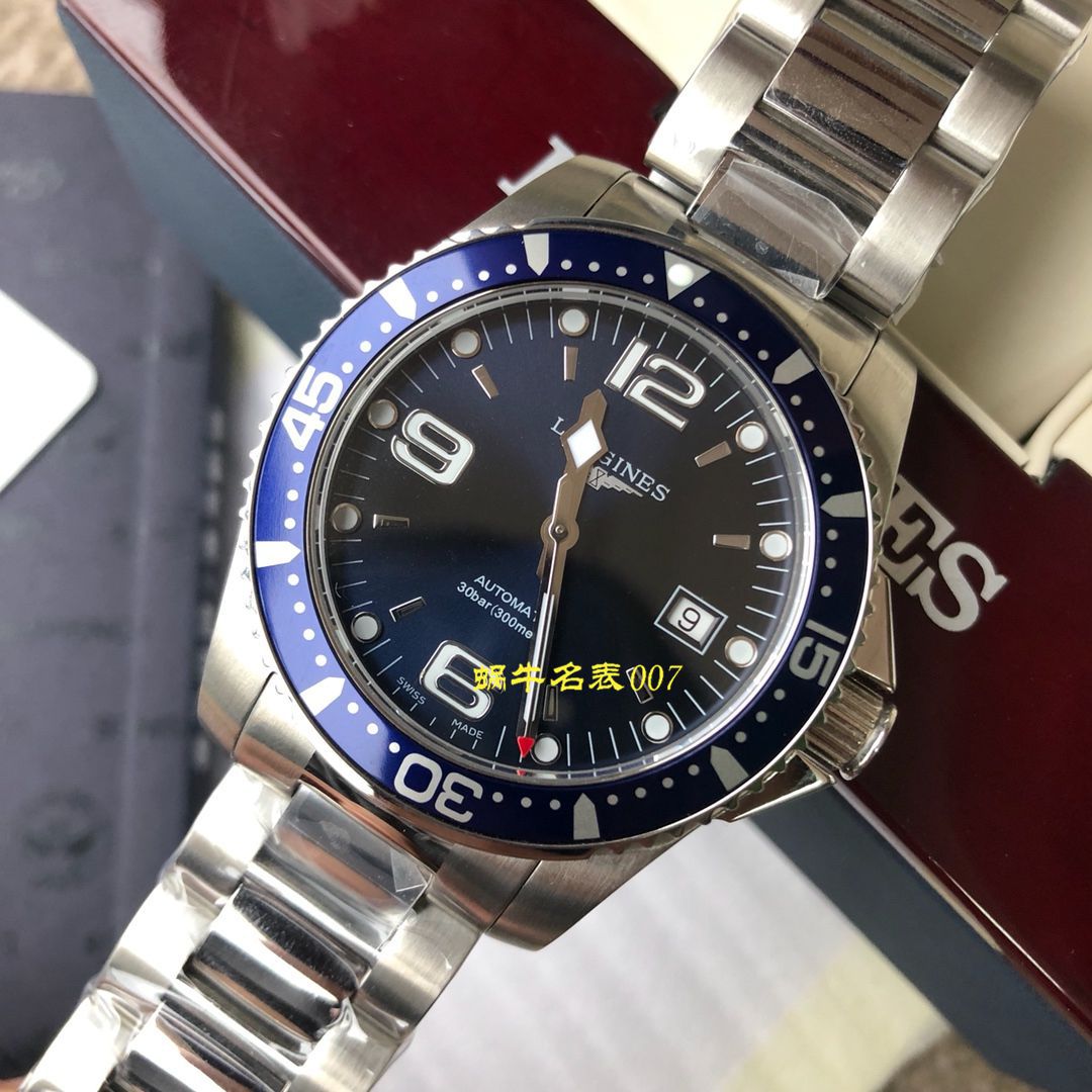 【渠道原单】 Longines 康卡斯潜水系列L3.742.4.96.6 wrist watch  / L117