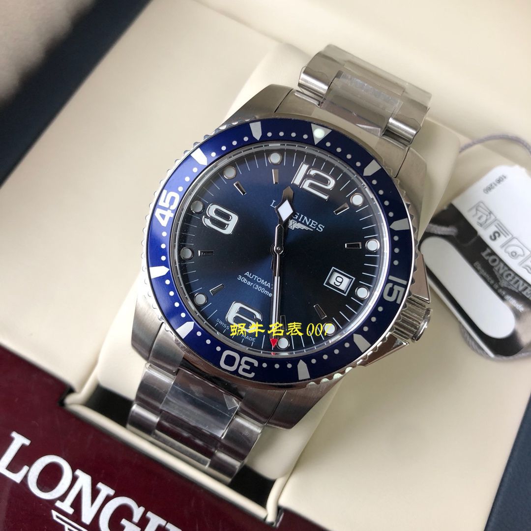 【渠道原单】 Longines 康卡斯潜水系列L3.742.4.96.6 wrist watch  / L117
