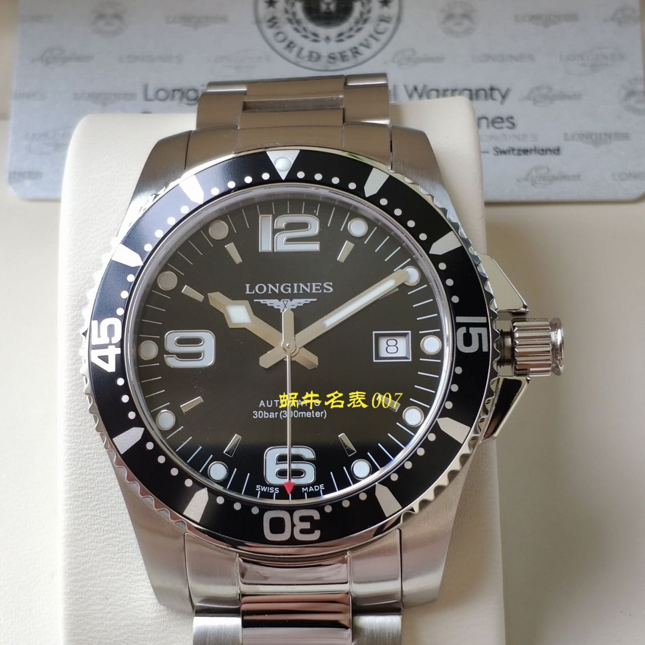 【渠道原单Longines】 Longines 康卡斯潜水系列L3.742.4.56.6 wrist watch  / L116