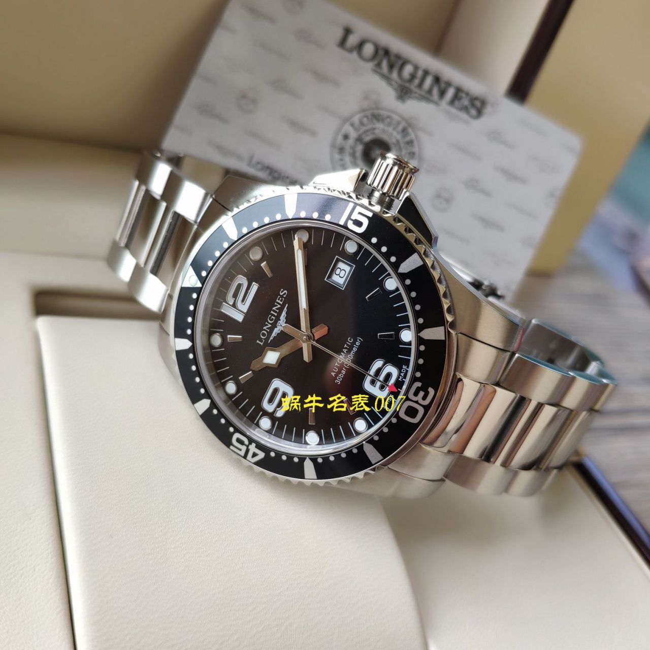 【渠道原单Longines】 Longines 康卡斯潜水系列L3.742.4.56.6 wrist watch  / L116