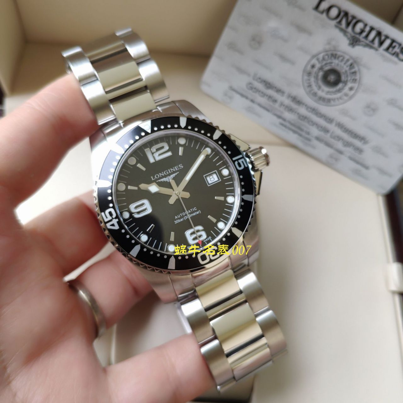 【渠道原单Longines】 Longines 康卡斯潜水系列L3.742.4.56.6 wrist watch  / L116