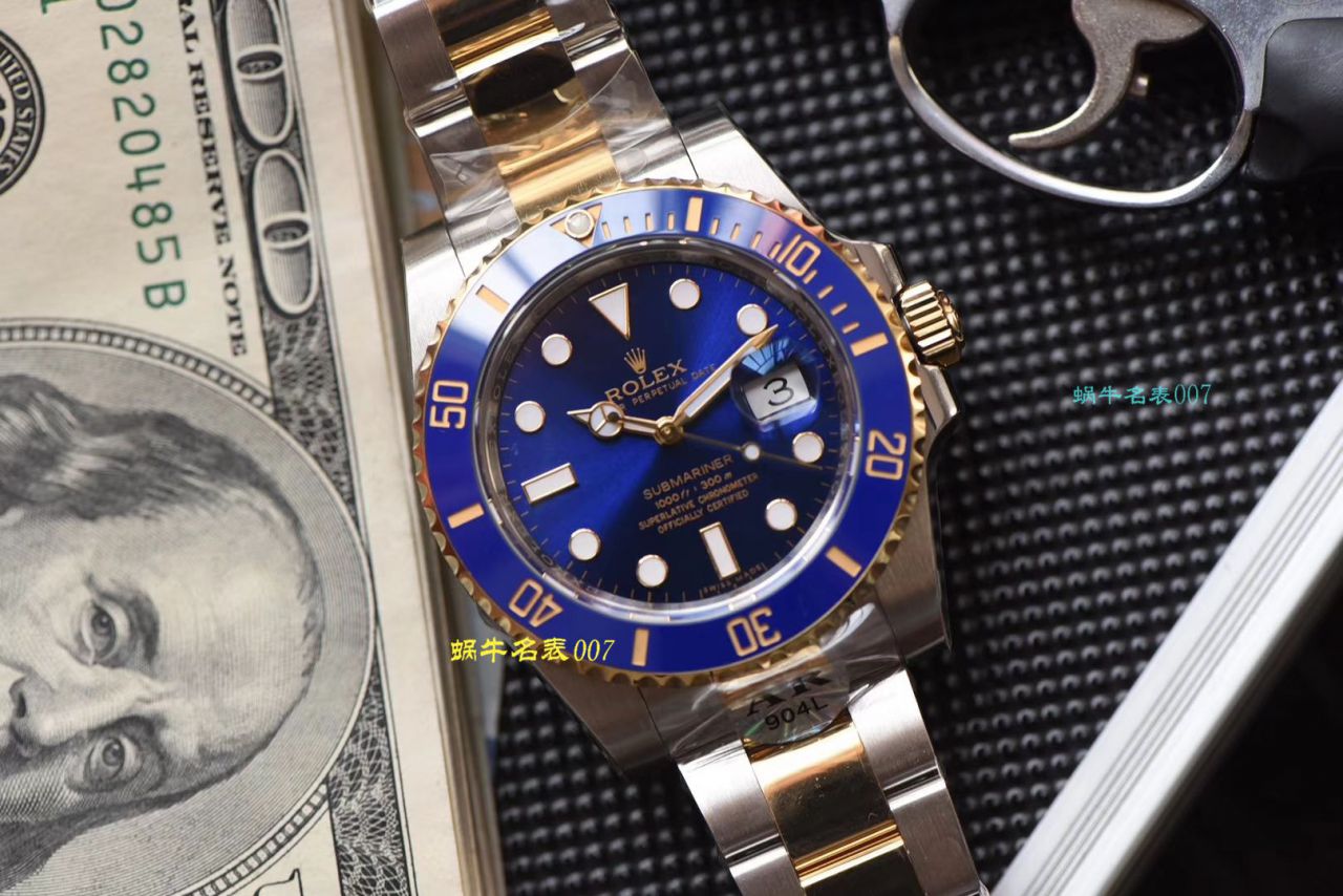 【AR Factory Rolex复刻高仿表】 Rolex  Submariner 型系列116613LB-97203 蓝盘 wrist watch (904钢间金蓝水鬼) / R369