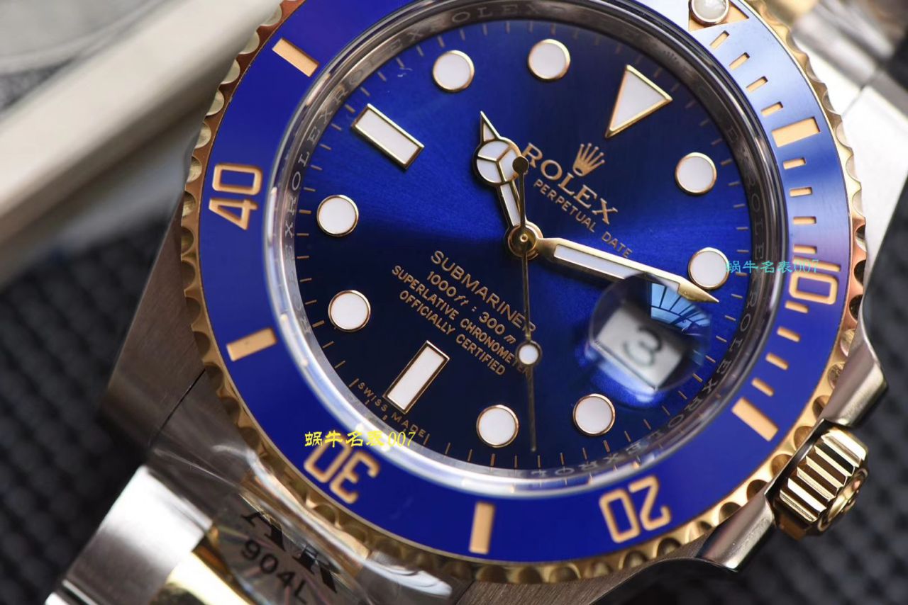【AR Factory Rolex复刻高仿表】 Rolex  Submariner 型系列116613LB-97203 蓝盘 wrist watch (904钢间金蓝水鬼) / R369
