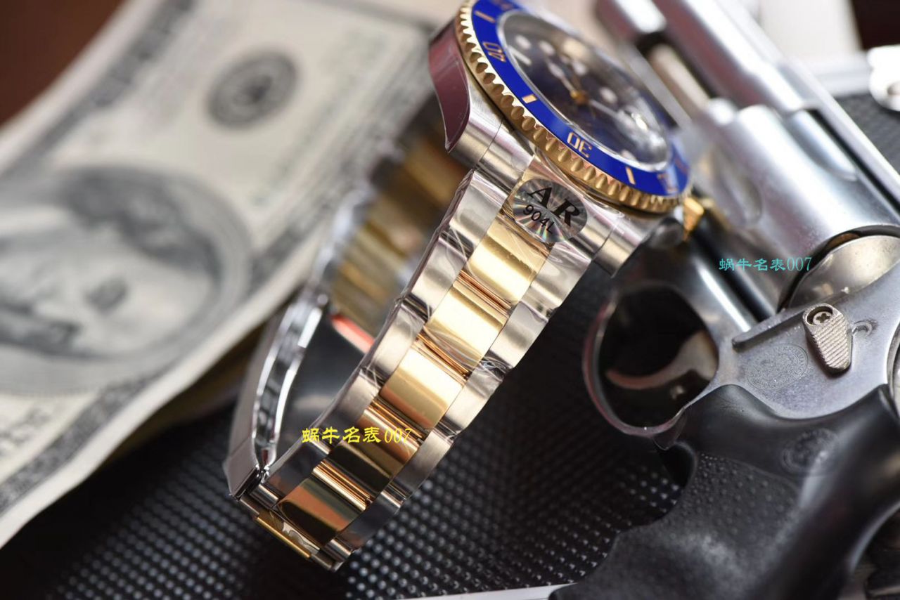 【AR Factory Rolex复刻高仿表】 Rolex  Submariner 型系列116613LB-97203 蓝盘 wrist watch (904钢间金蓝水鬼) / R369
