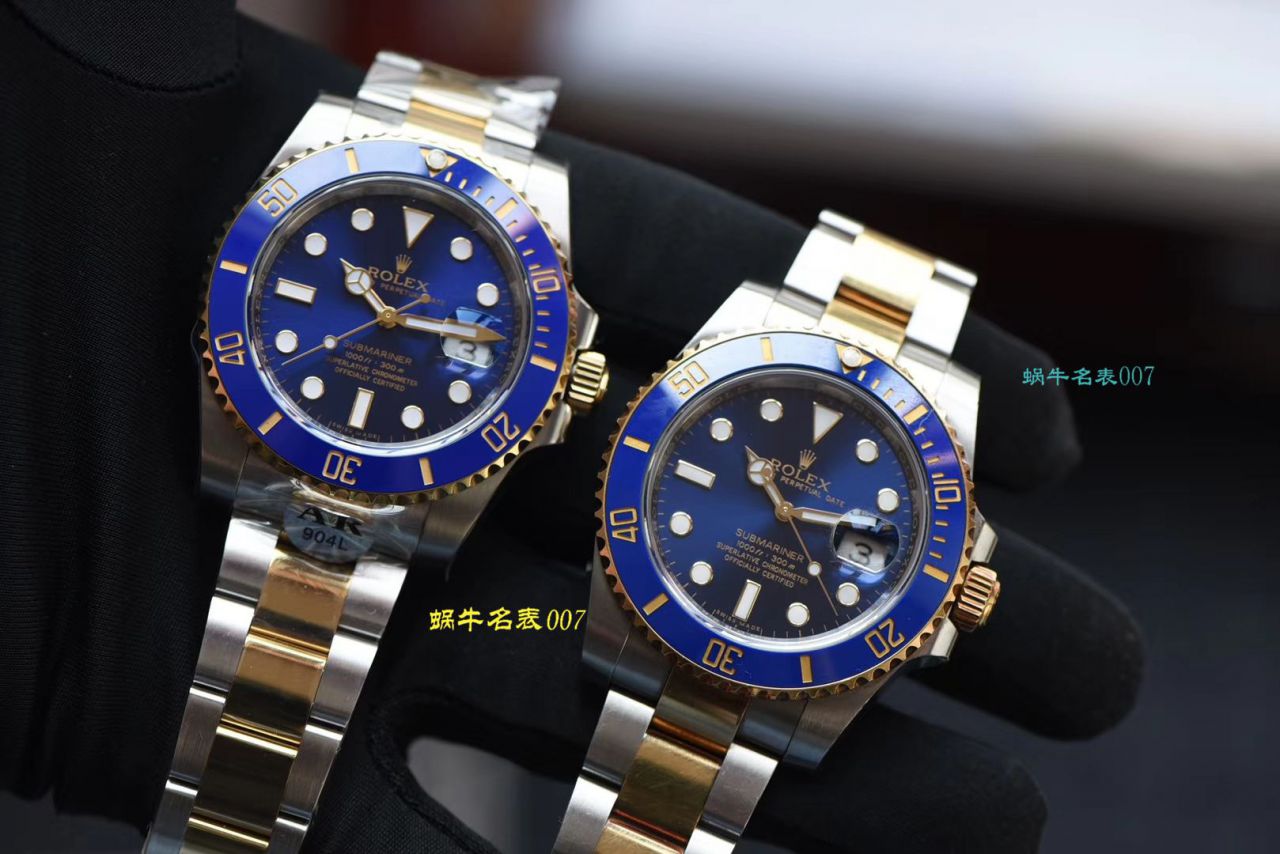 【AR Factory Rolex复刻高仿表】 Rolex  Submariner 型系列116613LB-97203 蓝盘 wrist watch (904钢间金蓝水鬼) / R369