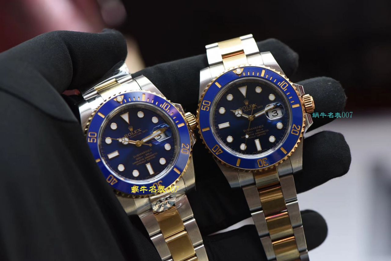 【AR Factory Rolex复刻高仿表】 Rolex  Submariner 型系列116613LB-97203 蓝盘 wrist watch (904钢间金蓝水鬼) / R369