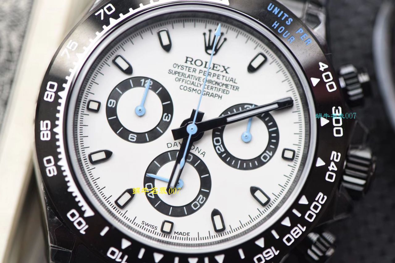 【台湾 Factory 复刻高仿手表】 Rolex  Cosmograph Daytona  Ditongna 系列116500LN超高颜值酷黑熊猫迪特别版 / R370
