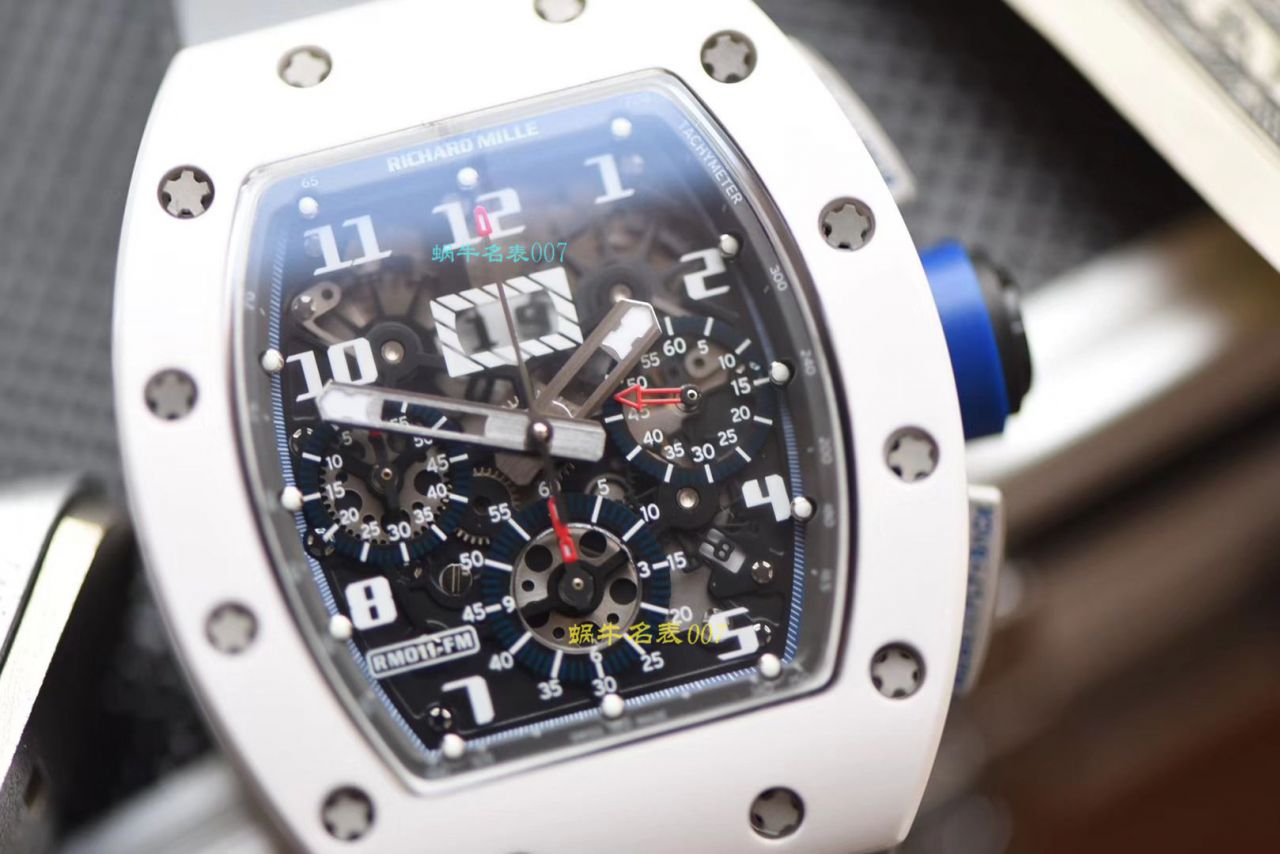 【 Video analysis KV Factory RICHARD MILLE复刻手表】 RICHARD MILLE 男士系列RM 011白色 Composite 限量款 wrist watch  / KVRM01199