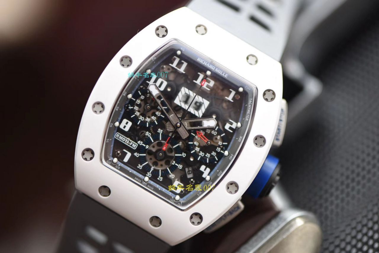 【 Video analysis KV Factory RICHARD MILLE复刻手表】 RICHARD MILLE 男士系列RM 011白色 Composite 限量款 wrist watch  / KVRM01199