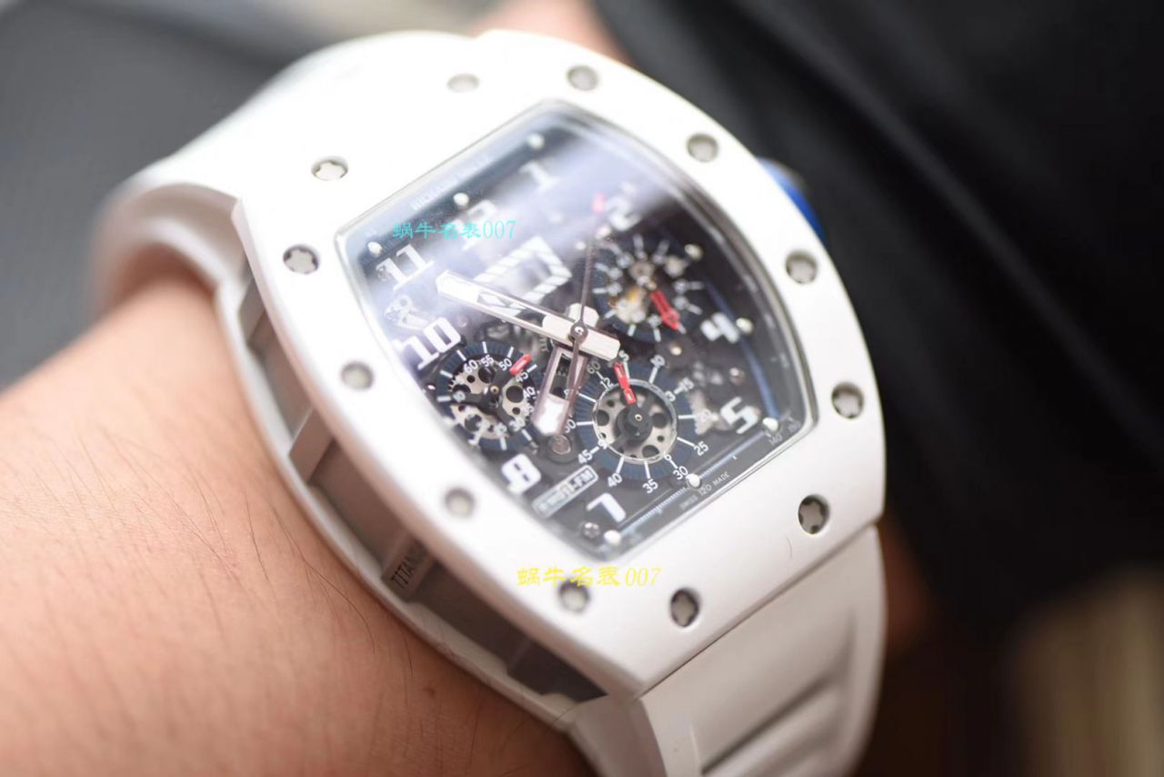 【 Video analysis KV Factory RICHARD MILLE复刻手表】 RICHARD MILLE 男士系列RM 011白色 Composite 限量款 wrist watch  / KVRM01199