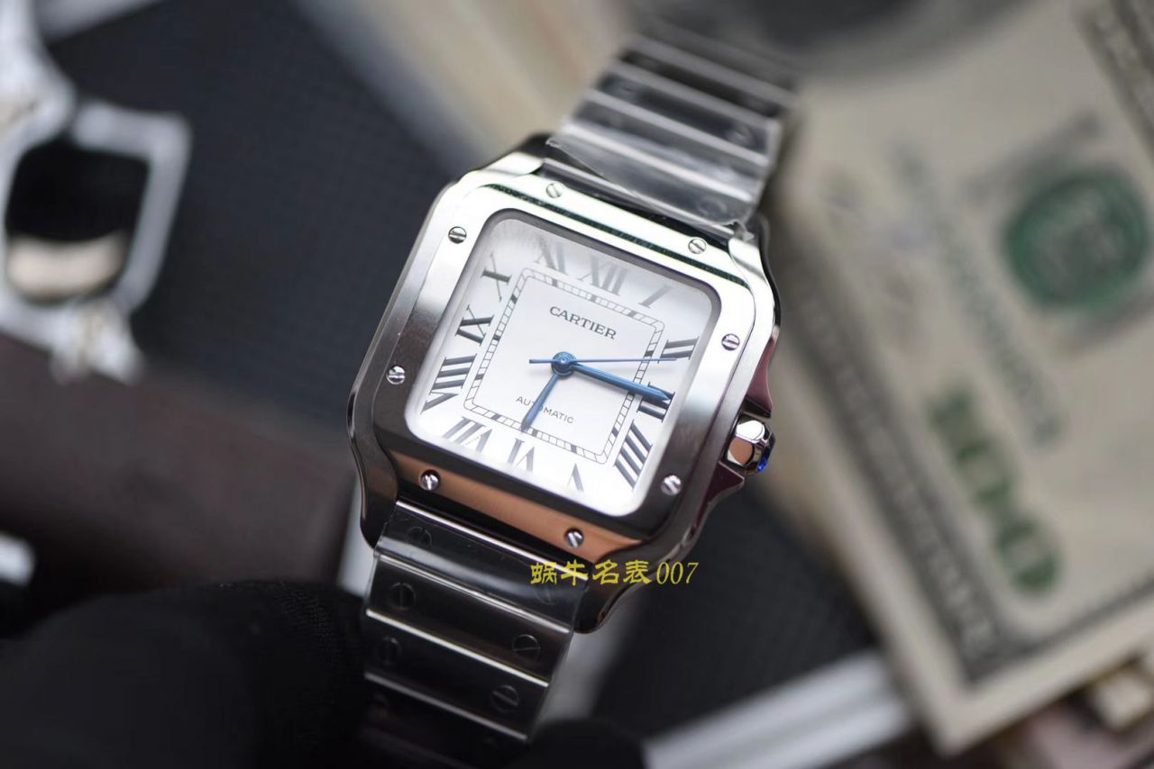 【 Video analysis V6 Factory  top 复刻高仿表】 Cartier   Santos 系列WSSA0009（大号）,WSSA0010（中号） wrist watch  / K226