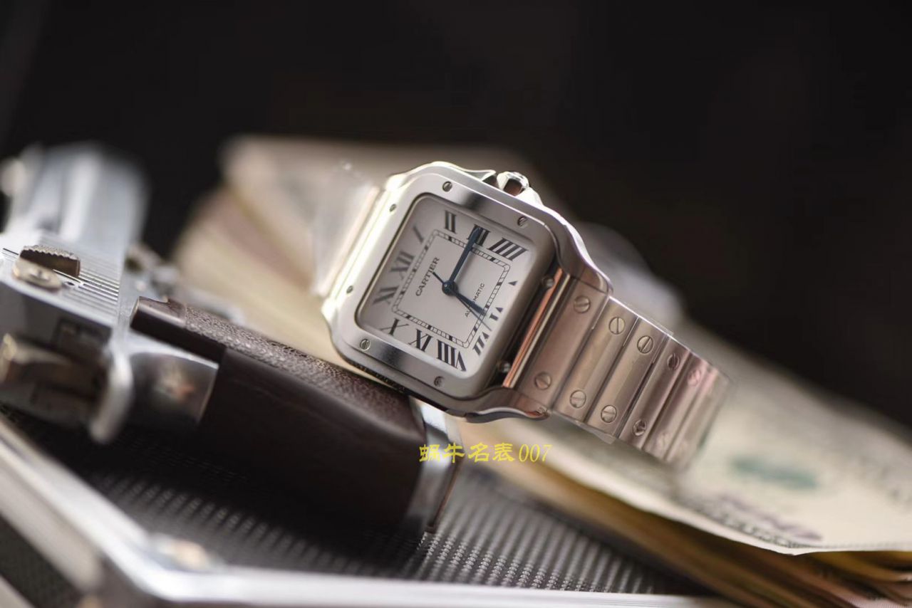 【 Video analysis V6 Factory  top 复刻高仿表】 Cartier   Santos 系列WSSA0009（大号）,WSSA0010（中号） wrist watch  / K226