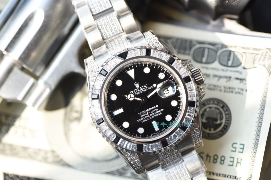 【LF Factory  top 复刻 Rolex 高仿手表】LF帝皇 copy customized 版镶钻 Submariner ❗ top 绿钻水鬼 / R363