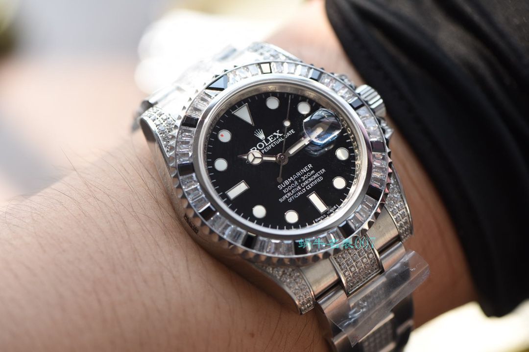 【LF Factory  top 复刻 Rolex 高仿手表】LF帝皇 copy customized 版镶钻 Submariner ❗ top 绿钻水鬼 / R363