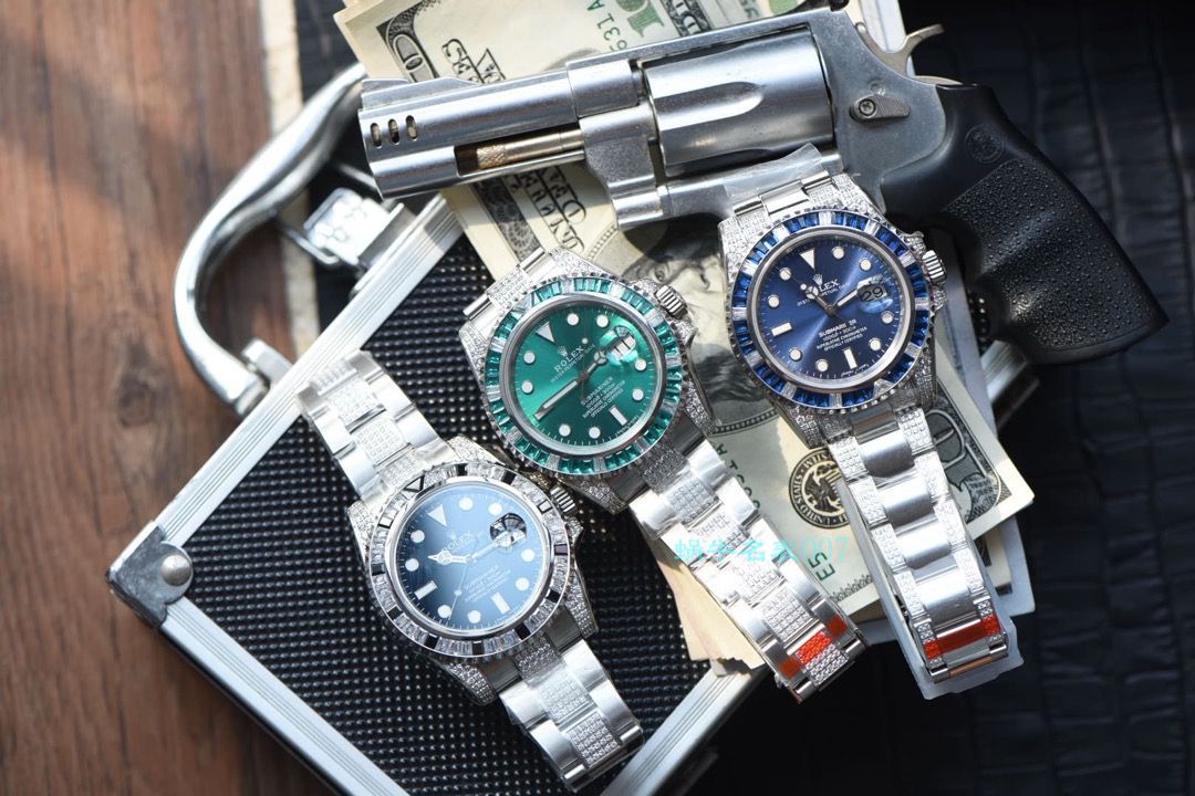 【LF Factory  top 复刻 Rolex 高仿手表】LF帝皇 copy customized 版镶钻 Submariner ❗ top 绿钻水鬼 / R363