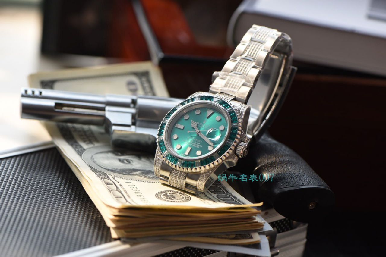【LF Factory  top 复刻 Rolex 高仿手表】LF帝皇 copy customized 版镶钻 Submariner ❗ top 绿钻水鬼 / R363